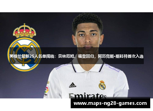 英格兰最新25人名单揭晓：贝林厄姆、福登回归，阿历克斯·斯科特首次入选